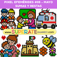 PIXEL EFEMÉRIDES 05 - MAYO  - SUMAS Y RESTAS